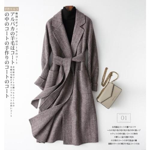 Spring Jacket Women Real Wool Coat Female Jacket Streetwear Long Woolen Coats and Jackets Women Clothes 2020 Abrigo Mujer MY3050