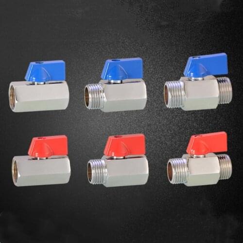 1/8" 1/4" 3/8" 1/2" BSP Female Male Thread Brass Mini Ball Valve Switch Pneumatic Fitting Connector