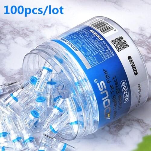 10/100Pcs Disposable Cigarette Filter Abandoned Cigarette Holder Mouthpiece Tobacco Tar Filtration Cleaning Holder Health Care