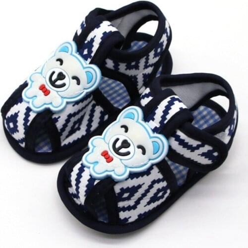 2021 Infant Baby Girls Boys Summer Casual Sandal Shoes Cotton Gentleman Panda Print Soft Baby Shoes 0-18M