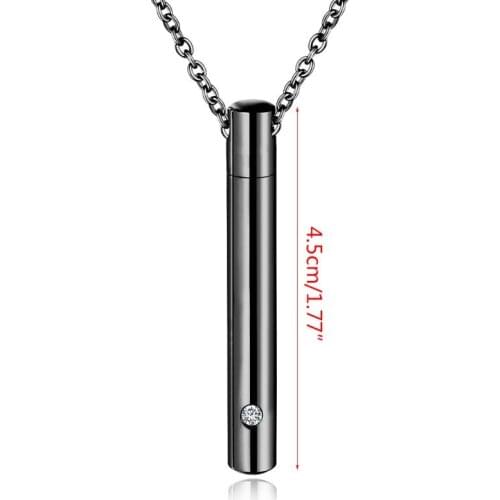 2021 New Cylinder Pet Cremation Urns Necklace Stainless Steel Memorial Container Hold
