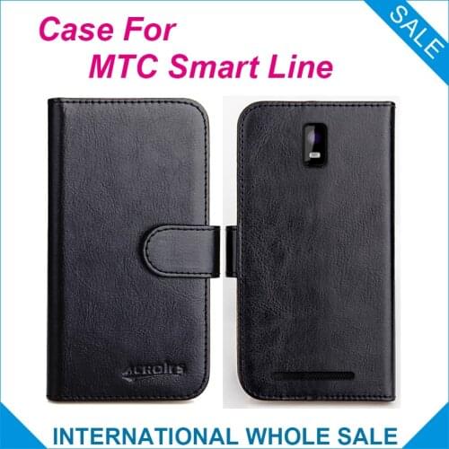 MTC Smart Line Case 6 Colors Flip Slots Leather Wallet Cases For MTC Smart Line Cover Slots Phone Bag Credit Card