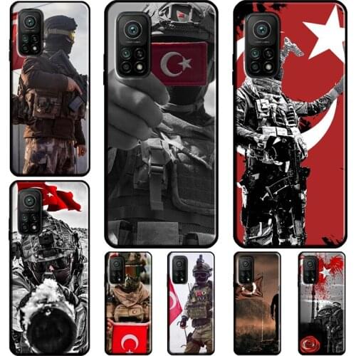 Turkey Flag Soldier Cover For POCO X3 Pro F3 M3 Case For Xiaomi Mi 11 Ultra Mi Note 10 Lite 9T 10T Pro Cover