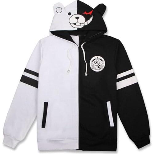 Danganronpa Cosplay Monokuma Hoodie Adult Jacket Sweatshirt Pullover Coat
