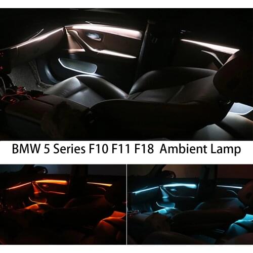 Car Interior Decorative Led Ambient Door Light Stripes Atmosphere Light With 3/18 Colors For BMW 5 Series F10/F11/F18