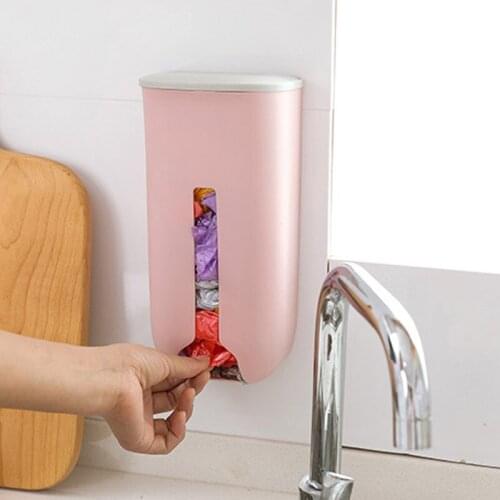 Plastic Bag Dispenser Wall Mounted Grocery Garbage Trash Bag Organizer for Home Kitchen MAZI888