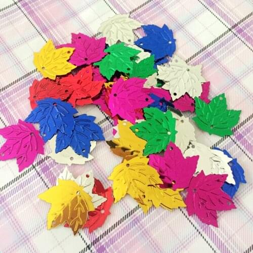 DIY 120pcs21mm*21mm mixed color maple leaf festival decoration di wedding party accessories -C39A