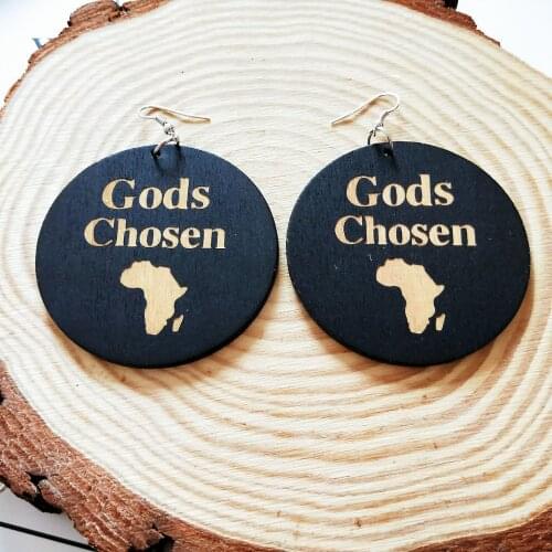 Ethnic Africa Earrings for Women Creative Vintage Circle Wood Earrings Fashion Jewelry Accessories Hot Sale Girl Gifts Wholesale