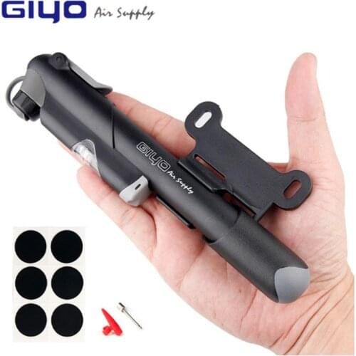GIYO Clever Valves For Schrader/Presta Bike Pump With Gauge Portable Mini Pump For Bike Air Inflator Cycling Tire Pump Accessory