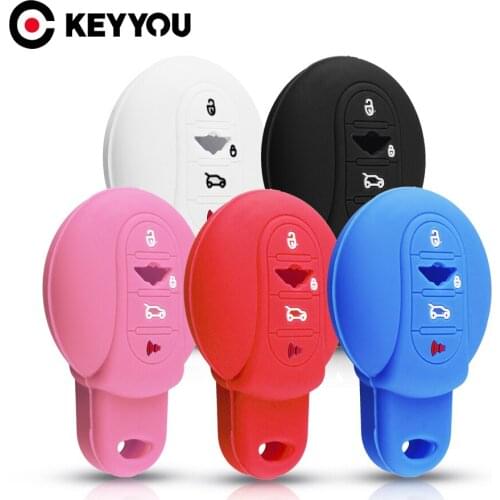 KEYYOU 20X Rubber Silicone Car Key Case Cover For BMW Mini Cooper F56 F55 F54 F60 Soft Silicone Cover Remote Key