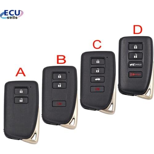 2/3/4 Buttons Remote Key Shell For LEXUS ES350 IS/ES/GS/NX/RX/GX GS300 GS350 IS250 ES250 NX200 Smart Car Key Shell