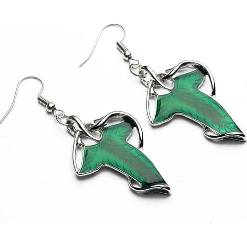 Fashion Enamel Earrings Elven Leaf Earrings For Women Charms