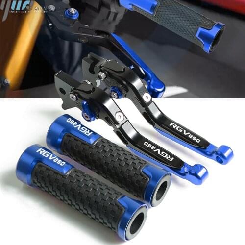 Motorcycle Aluminum Adjustable Brake Clutch Levers Handlebar Hand Grips For SUZUKI RGV 250 RGV250 1989-1994 1990 1991 1992 1993
