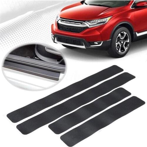 Car Door Sill Sticker 4Pcs 3D Car Accessories Doorsill Scuff Pedal Protect Cover Anti-Scratch Stickers car decorative