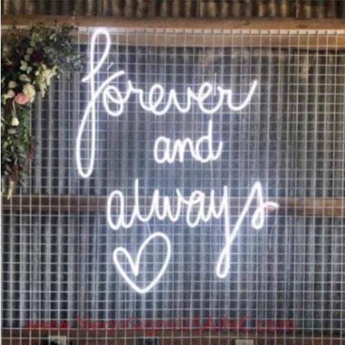 Custom Forever And Always Neon Sign Wall Lights Wedding Event Party Shop Indoor Birthday Wedding Decoration