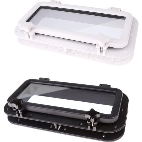 Boat Marine Rectangle Opening Portlight Porthole Replacement Window ABS Boat Cabin Window Boat Hardware Motorcycles Parts