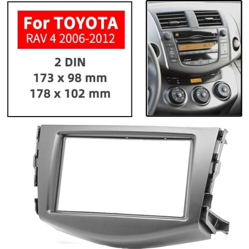 Car Radio Fascia Stereo Panel Plate For TOYOTA RAV 4 2006 2007 2008 2009 2010 2011 2012 DVD Refitting Frame Dash Kit