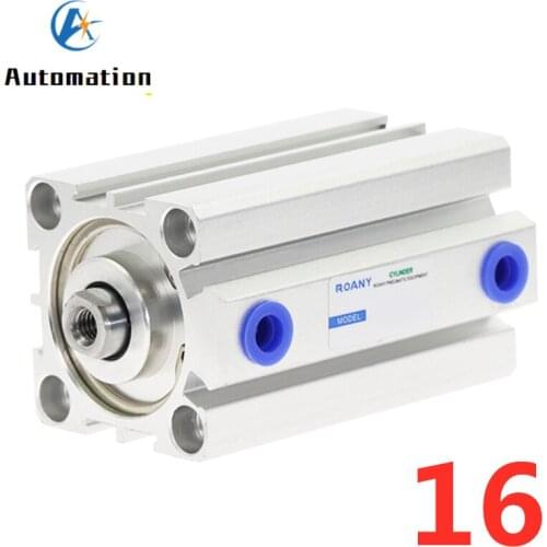 SDA Type Bore 16mm stroke 5/10/20/25/30/40/50/100mm Double Acting SDA16 Compact Air pneumatic Piston Cylinder Female