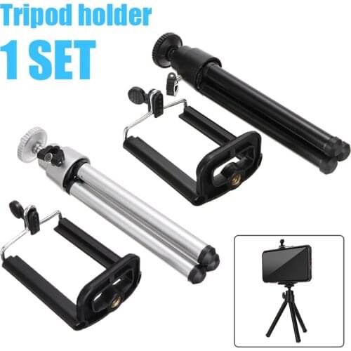 Professional Phone Tripod Holder Clip Aluminum Tripod Phone Mount 360 Degree Rotatable Stand For Mobile Cell Phone