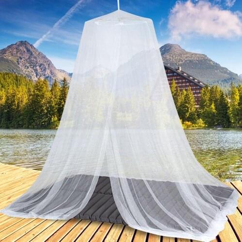 Mosquito Net Bug Net Bed Canopy Firm Fine Mesh Camping Insect Reject Canopy Tent Portable Curtain Polyester Outdoor Accessory