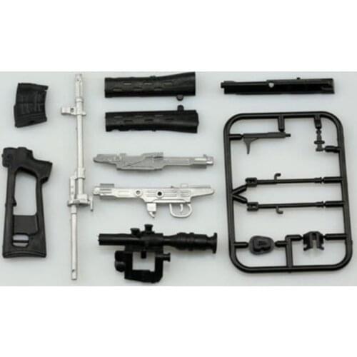 DIY Assemble plastic gun model toys for action figure 1/6 Russian sniper rifle gun silver SVD gifts for children
