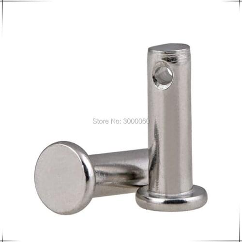 M8 Stainless Steel 304 A2 Flat Head Clevis Pins With Hole 50pcs/lot