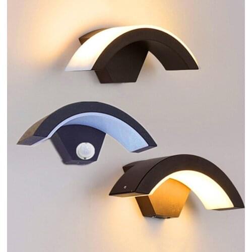 Thrisdar 12W PIR Motion Sensor Porch Wall Light Outdoor Waterproof IP65 Villa Hotel Porch Balcony Villa Aisle Corridor Wall Lamp