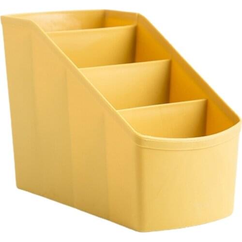 Multi-Lattice Cosmetic Storage Box Remote Control Holder Container 4 Grid Office Desktop Tidy Stationery Organizer for Women Men