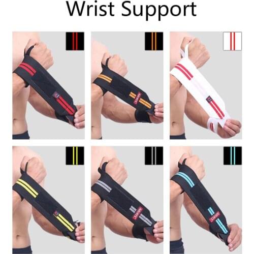 1pc Elastic Bandage Wrist Support Sport Wristband Gym Training Weightlifting Gloves Bar Grip Barbell Wrist Brace Wrap Protection