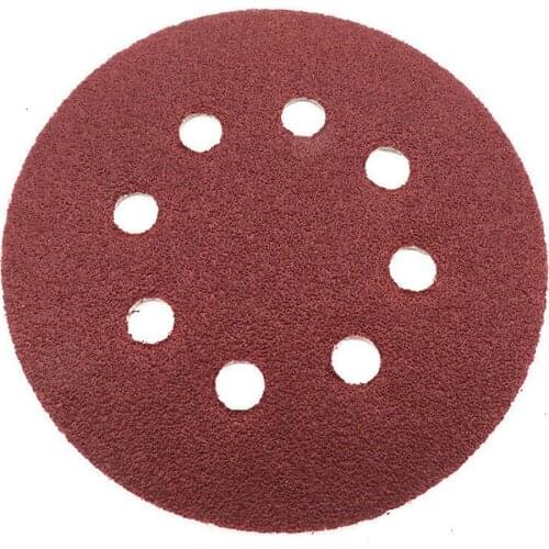 10 Pcs Round Sandpaper 5Inch 125mm W/ 8 Holes Hook & Loop Sanding Disc 40-3000grit For Polishing Tools Parts