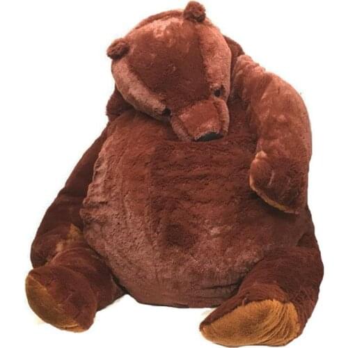 100cm Brown Teddy Bear DJUNGELSKOG Plush Toys Soft Stuffed Animal Plush Bear Toy Cushion Doll for Girl Soft Pillow Drop Shipping