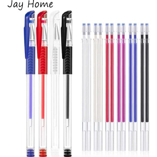 12Pcs ink Disappearing Heat Erase Pen Refills Fabric Marking Pen with 1pc Pen Case For Dressmaking Craft Quilting Sewing Tools