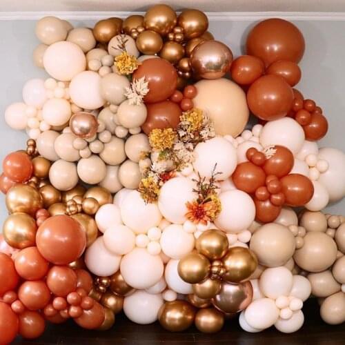 15Pcs 12inch Rerro Brown Balloons Olive Avocado Green Skin Color Khaki Latex Air Balloon for Birthday Party Decor Baby Shower