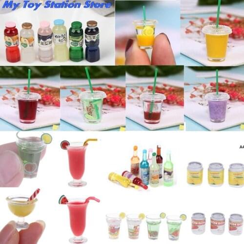 2/5pcs lot Mini Resin Lemon Water Cup 1:12 Dollhouse Miniature Doll house Accessories Cups Toy Decoration Gifts Furniture Toy