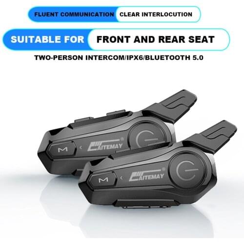 2Pcs/Lot E1 Bluetooth Intercom Motorcycle helmet bluetooth headset for 2 Rider intercomunicador Moto Interphone Headset Wireless