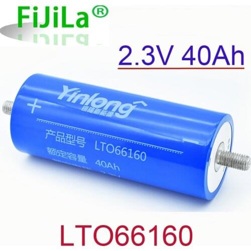 2021 new Original Yinlong LTO66160H 2.3V 40Ah Cylindrical Lithium ion battery Titanium Oxide LTO 66160 Titanate Battery 1 pcs