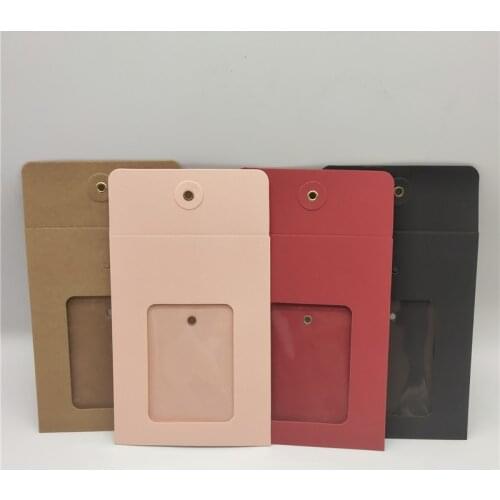 30Pcs Kraft Jewelry Package Bags With Window Envelop Box For Jewelry Packaging /invitation Card /CD Storage