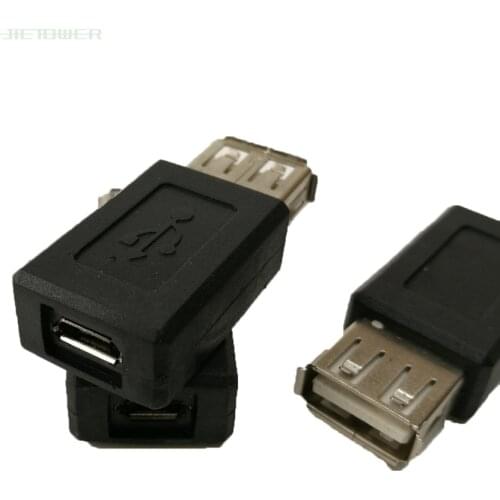 500pcs/lot High Speed USB 2.0 Female A to Micro USB B New 5 Pin Female Adapter Connector Classic Simple Design Wholesale