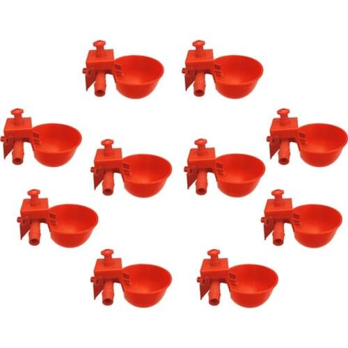 10xChicken Drinking Cups Pigeon Quail Water Bowl Feeder Automatic