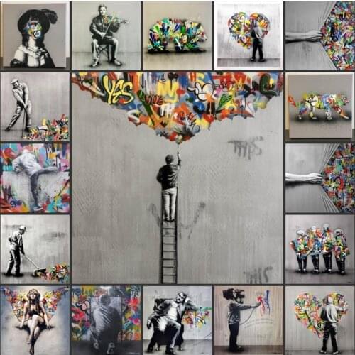 Banksy pop music street art dream posters and prints abstract animal graffiti art murals on canvas art pictures home decor
