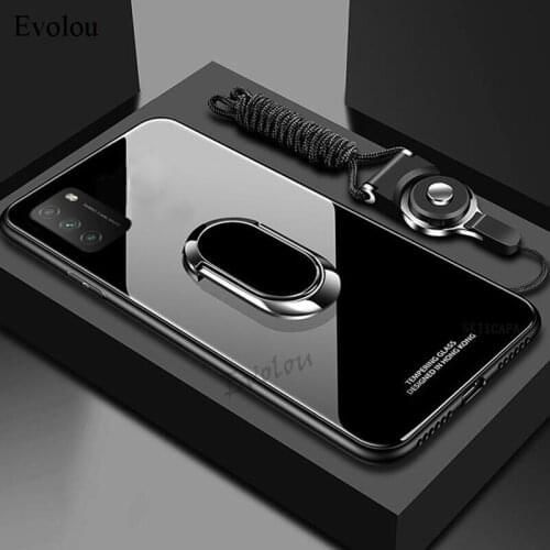 Tempered Glass Ring Magnet Holder Case for XIAOMI MI POCO M3 POCO X3 NFC 10T Pro 10T Lite poco m3 X3 nfc Soft Frame Stand cover