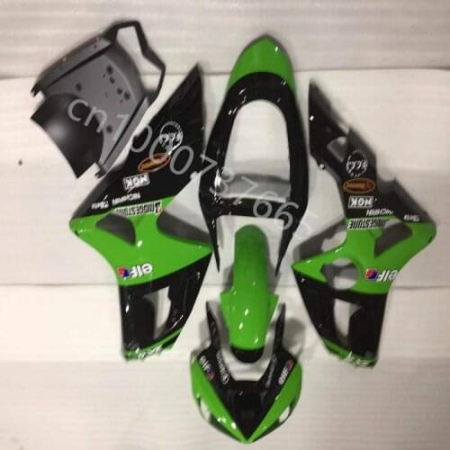 Black green Fairing ZX6R 00-02 for Kawasaki Ninja ZX6R 00-02 Fairing body ZX-6R 2000 - 2002 Fairings Injection mold