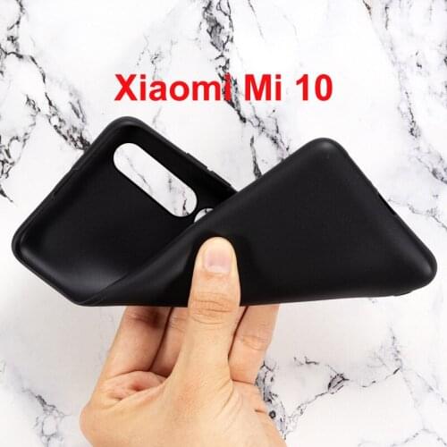 For Xiaomi Mi 10 Case Silicon Cover Soft TPU Matte Pudding Black Shell For Xiaomi Mi 10 Phone Protector Capa Coque Cover