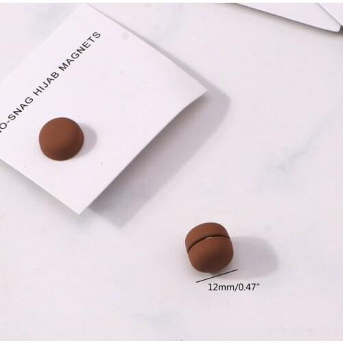 E56A Safety Headscarf Brooch Powerful Metal Electroplating Magnetic Headscarf Clip Luxury Accessories Non-hole Pin Brooch
