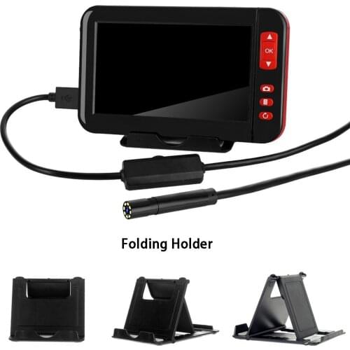 4.3Inch 1080P Display Screen Endoscope Industrial Home Endoscopes with 8 Adjustable Brightness LEDs 8mm Camera Diameter