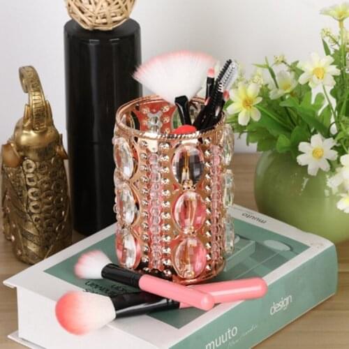 Crystal Candle Holder Silver /Gold Candlestick Wedding Centerpieces Table Makeup Box For Christmas Home Party Decoration