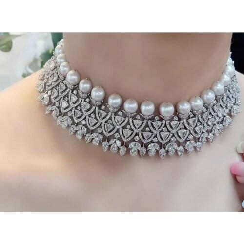 Janekelly2 pcs Bridal Zirconia Full Jewelry Sets For Women Party, Luxury Dubai Nigeria CZ Crystal Wedding Jewelry Sets