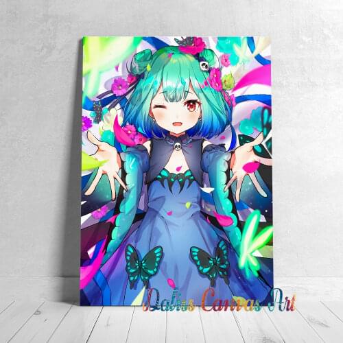Canvas Anime Uruha Rushia Pictures Home Manga Decoration Paintings Poster HD Prints Wall Art Modular Living Room Framed