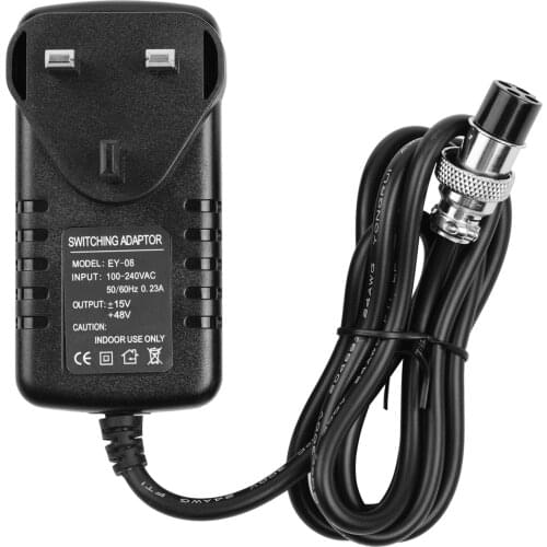 Mixing Console Mixer Power Supply AC Adapter 15V 230mA Universal 4-Pin Round Connector for 16 Channels or below Mixing Consoles