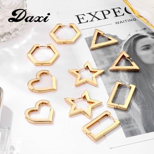 DAXI Trendy Stud Earrings For Women Statement Studs Earring Bohemian Geometric Fashion Han-ausgabe Charm 2020 Earings